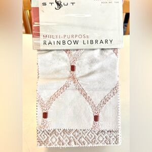 STOUT Sample Fabric Book. Disc. Patterns. Geometric Patterned Fabric Swatches.